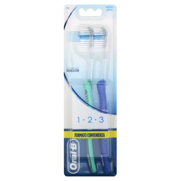 Oralb 123 indicator spazzolino manuale setole 40 medie