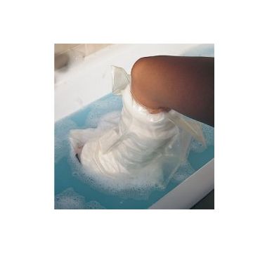 Acquastop gamba intera copertura riutilizzabile per la protezione, durante la doccia o il bagno, degli arti con gessi e bendaggi
