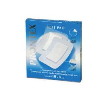 Garza compressa prontex soft pad 10x8 cm 6 pezzi (5 tnt + 1 impermeabile aqua pad)