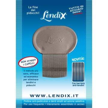 Lendix pettine premium antipidocchi in acciaio