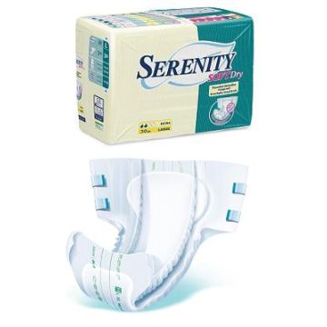 Pannolone per incontinenza serenity softdry formato maxi taglia large 15 pezzi