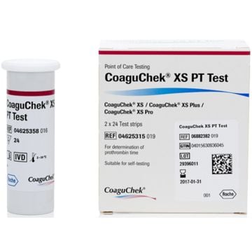 Strisce reattive per apparecchio utodiagnostico coaguchek xs pt test 2x24 pezzi