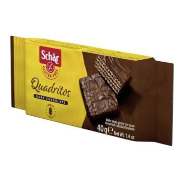 Schar quadritos wafer con cacao ricoperti di cioccolato fondente 40 g