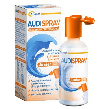 Audispray junior 3-12 anni soluzione di acqua di mare ipertonica spray senza gas igiene orecchio 25ml
