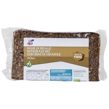 Fsc biofibre+ pane di segale integrale con semi di girasole biologico ad alto contenuto di fibre 500 g
