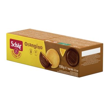 Schar orangino biscotti con ripieno al gusto di arancia ricoperti con cioccolato 150 g
