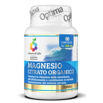 Colours of life magnesio citrato organico 60 compresse 1200  mg