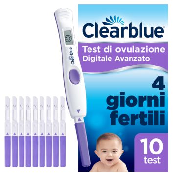Test di ovulazione clearblue digitale avanzato 10 pezzi