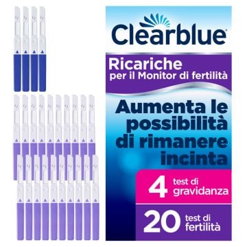 Monitor di fertilita' clearblue advanced in stick 20 pezzi + 4 test di gravidanza