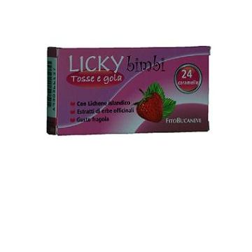 Licky caramelle bambini per tosse e gola fragola 70 g