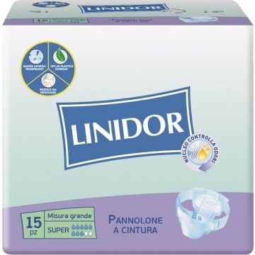 Pannolone linidor perfect care super a cintura mg 15 pezzi