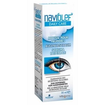 Naviblef daily care schiuma per rimozione secrezioni oculari da palpebre e ciglia 50 ml