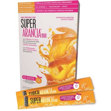 Super arancia 1000 10 stick pack monodose da 3,7g integratore alimentare con edulcorante