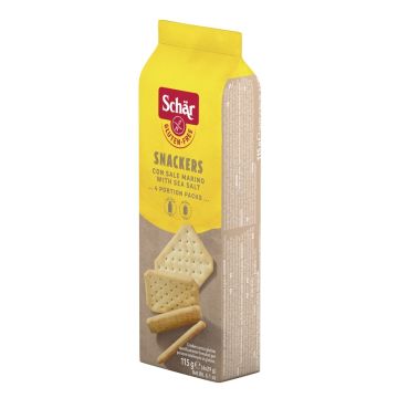 Schar snackers crackers con sale marino senza lattosio 4 porzioni da 29 g