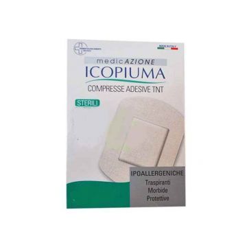 Benda compressa adesiva icopiuma in tessuto non tessuto 10 x 30 cm 2 pezzi