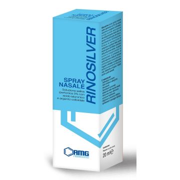 Rinosilver soluzione salina ipertonica 3% con acido ialuronico e argento colloidale spray nasale 20
