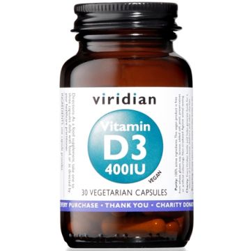 Viridian vitamin d3 400iu 30cps