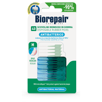 Biorepair oral care antibatterico 40 scovolini monouso spazi regolari