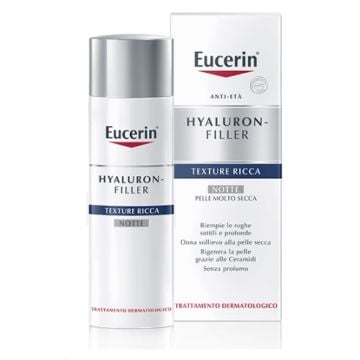 Eucerin hyaluron+filler texture ricca notte 50 ml