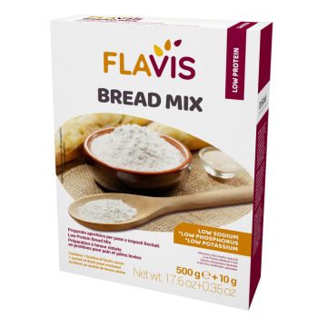 Flavis bread mix preparato per pane e impasti lievitati aproteici 500 g