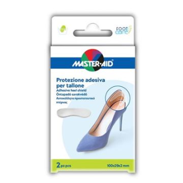 Protezione adesiva master-aid footcare trasparente tallone 2 pezzi a4