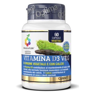 Colours of life vitamina d3 veg 60 capsule 500 mg