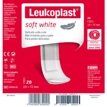 Leukoplast soft white 72 x 19 cm 20 pezzi