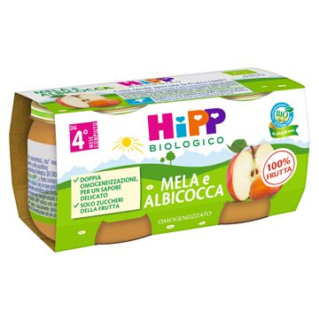 Hipp bio omogeneizzato albicocca/mela 2x80 g