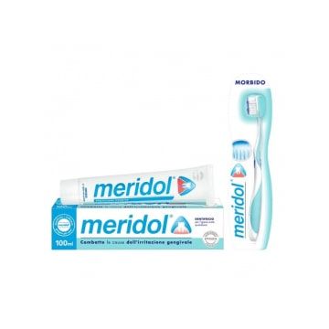 Meridol dentifricio 100 ml + spazzolino meridol morbido